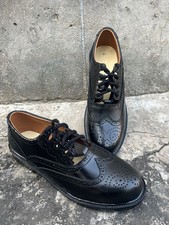New Men's Scottish handmade Highland Ghillie Brogues Kilt Shoes PU Leather Boots