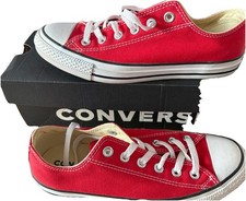 Converse All Star Ox Chucktaylor Red M9696c Trainer Shoes Uk 6.5 Eu 40.5