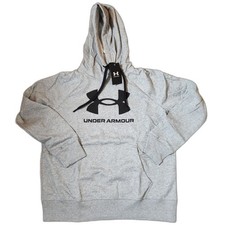 Under Armour Pullover Hoodie Women  s Medium Gray Logo NWT
