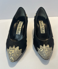 Nando Muzi Italy Heels Size 36 / US 6 Pony Hair Snakeskin Pumps Designer