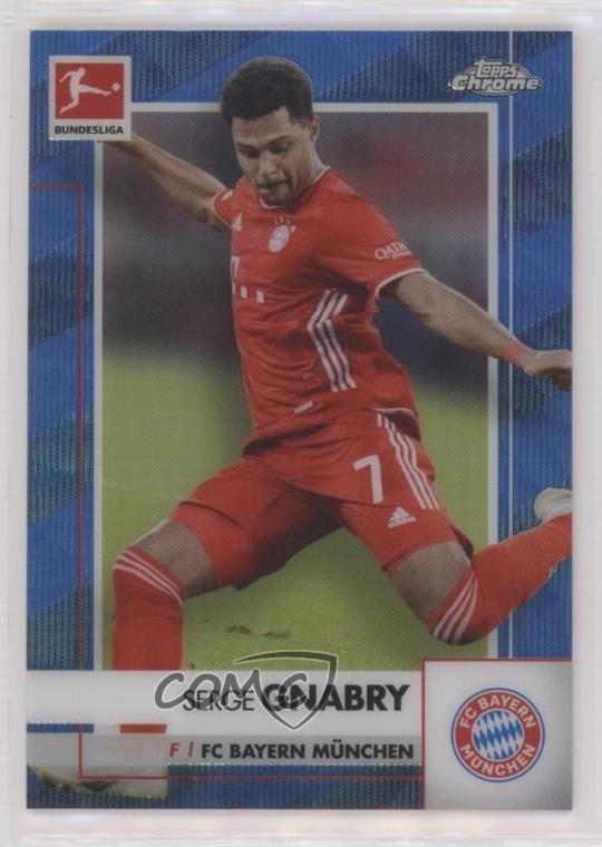 2020-21 Topps Chrome Bundesliga Blue Wave Refractor 56/150 Serge Gnabry #81 0s3
