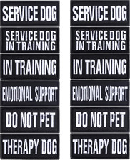 12pcs Service Dog Harness Patches   Emotional Support, In Training, Do Not Pet