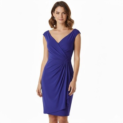 lauren ralph lauren ruched jersey dress Ralph Lauren Ruched V-Neck Dress  Stunning & Timeless Style