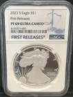 2023-S SILVER EAGLE NGC PF69 ULTRA CAMEO AMERICAN EAGLE First Releases