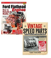 Vintage Speed Parts Ford Flathead Engines How To Rebuild Modify 2 Book Set