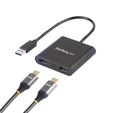 StarTech.com USB 3.0 to Dual HDMI Adapter, USB to 2x HDMI Monitor Converter f...