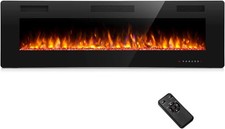 36" Electric Fireplace Insert Recessed and Wall Mounted, 750/1500W Ultra-Thin El