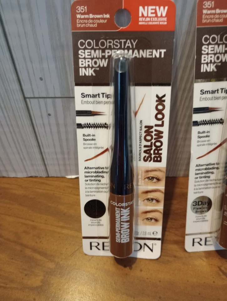 2 Revlon Colorstay 351 Warm Brown Ink Semi Permanent Brow Ink - Image 2 of 3