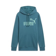PUMA Nature Blur Fill Logo Pullover Hoodie Mens Blue Casual Outerwear 68353822