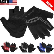 Cycling Fingerless Fishing Gloves Breathable Gel Pad MTB Bike Non-Slip Gloves