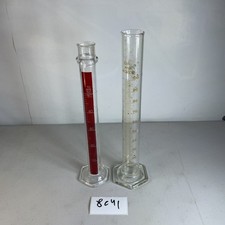 Graduated Glass Cylinders 20C Lot 50ml 100ml Kavalier Laboratory Lab 8C41