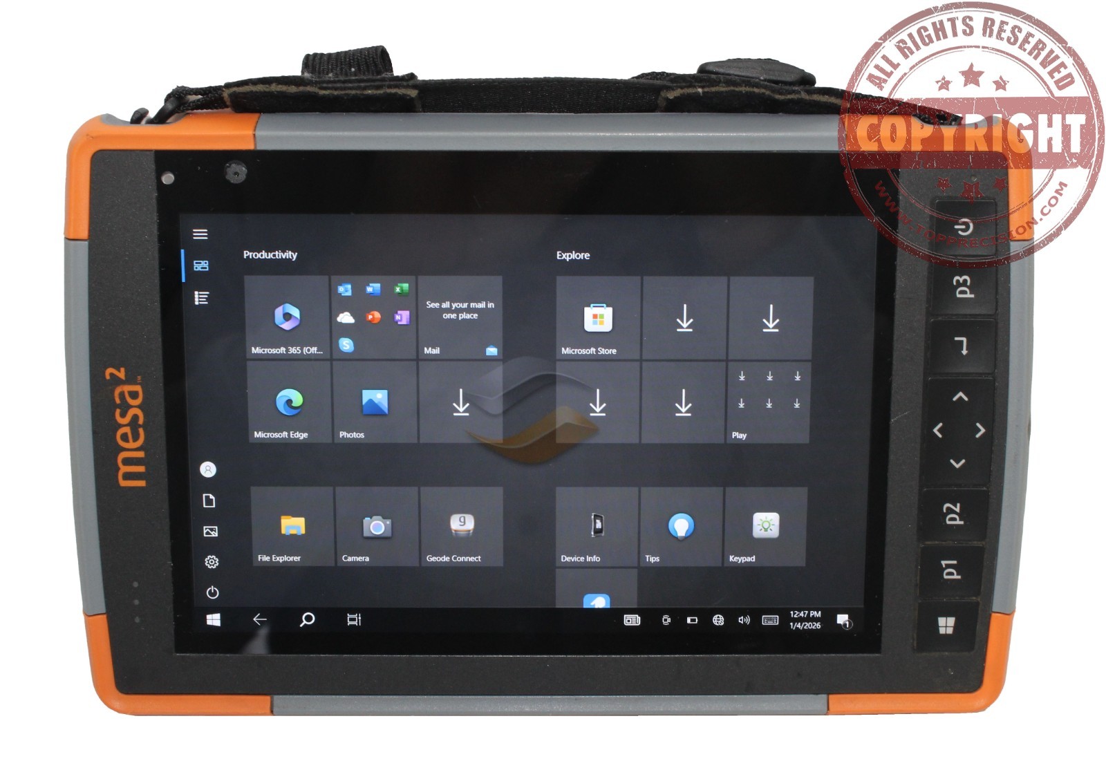 JUNIPER MESA 2 TOPCON FC-5000 DATA COLLECTOR TABLET FOR SURVEYING, NO SOFTWARE