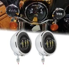 4.5" LED Fog Passing Lights Housing Bucket For Honda VTX 1300 1800 TYPE C R S N