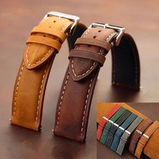 Vintage Genuine Leather Watch Band Quick Release Crazy Horse Leather Strap 20mm