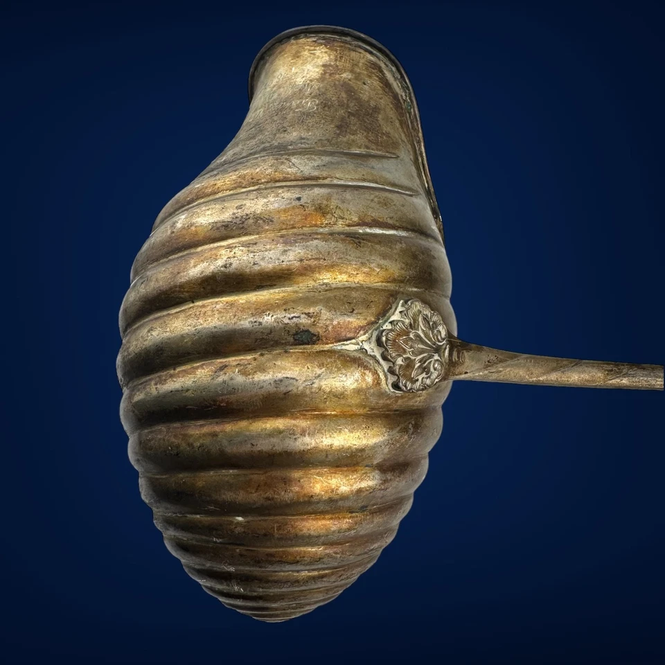 Antique 1899 German 800 Silver Engraved Ladle 234g - Image 4 of 4