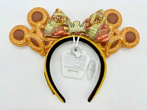 Disney Parks Loungefly Minnie Scented Pretzel & Salt Headband Ears 2022 Disney Parks Loungefly Minnie Mickey Pretzel & Salt  main image 3