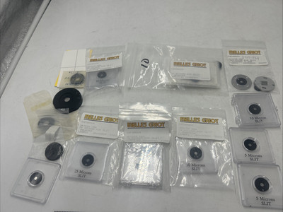 Melles Griot Precision Slit Mounted qty 2/05, 11/10,2/25,1/50 micron