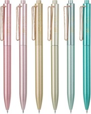 Mr. Pen- Retractable Gel Pens, 6 Pack, Black Ink Pens Fine Point,