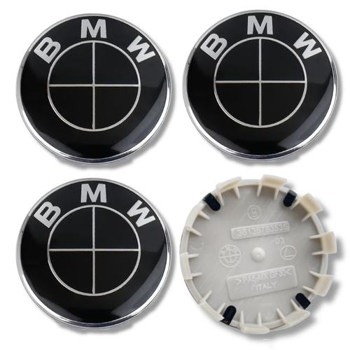 Capuchon Central de Jante Moyeu x4 Pour BMW 56mm Complet Noir Nombreux Modèles - Photo 8 sur 12