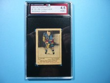 1951/52 PARKHURST HOCKEY CARD #105 JIM CONACHER ROOKIE RC KSA 4.5 VG/EX+ PARKIE