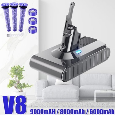 SONY 9000mAh Akku Für Dyson V8 Akku Animal SV10 Absolute Staubsauger 8AH /Filter