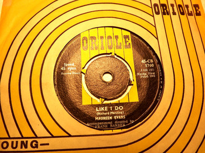 45rpm vinyl record....Maureen Evans....Like I Do.....60s Pop