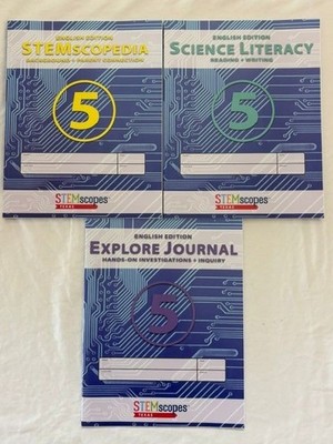 STEMscopes Grade 5 Bundle Explore Journal, Science Literacy & Stemscopedia