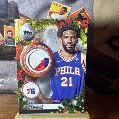 2025-26 Joel Embiid Topps Holiday PR-JE Player Relic Red 2025-26 Joel Embiid Topps Holiday PR-JE Player Relic Red