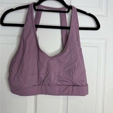 Weissman Balera Open Back Bra Top NEW Size L/XL Dusty Purple Dance Active