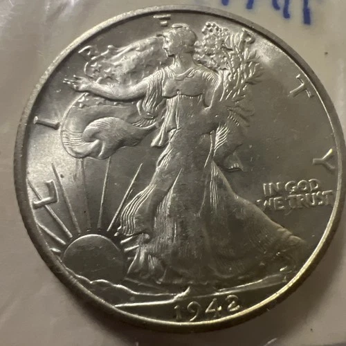 1942 S Walking Liberty Silver Half Dollar