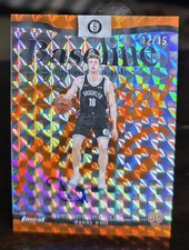 Danny Wolf - Orange Geo /15 auto! 25-26 Topps Finest.  Brooklyn Nets 