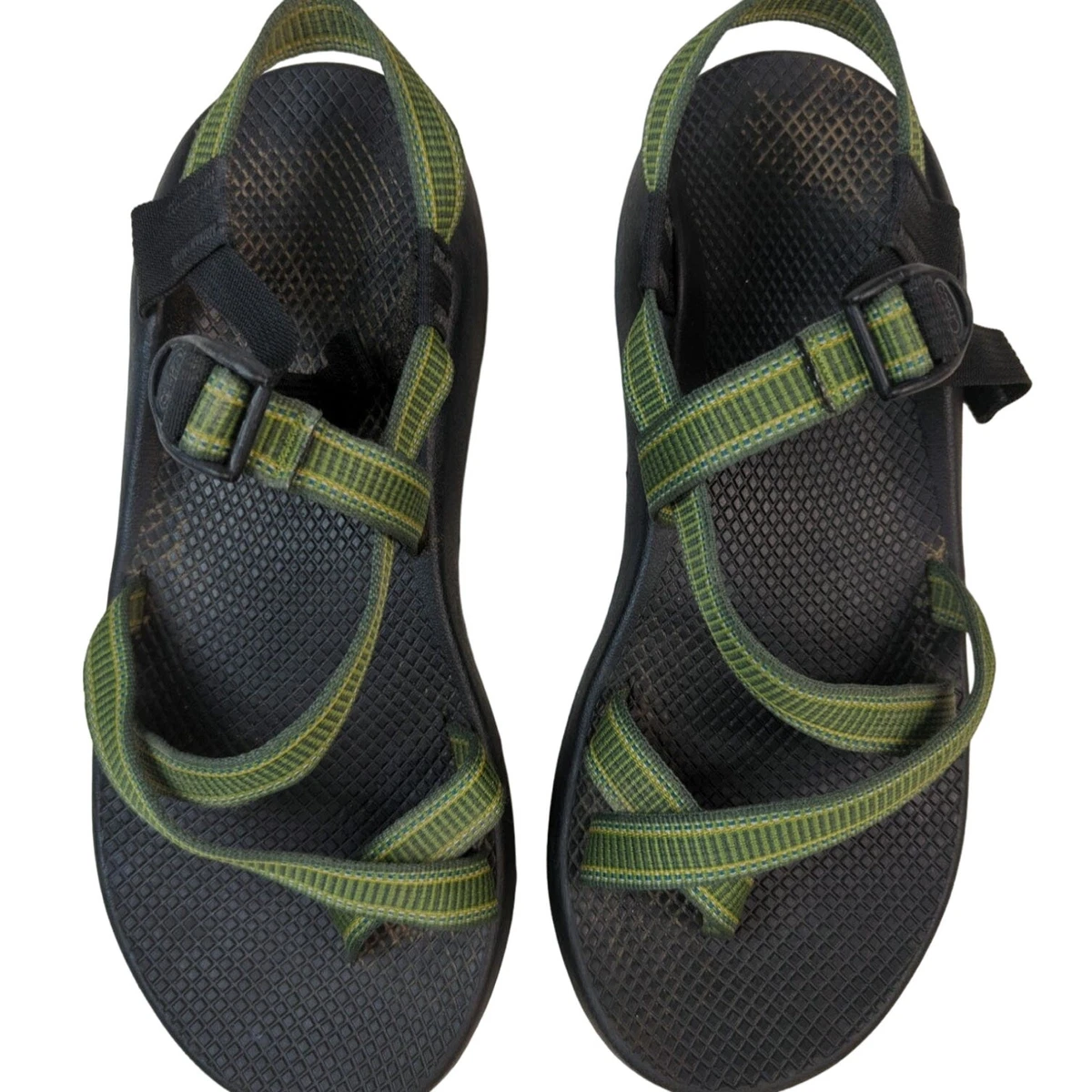 Chaco Chillos Slide Sandals Mens 14 Public Lands Green Yellow Geometric Pattern Chaco Green Sandals for Men for sale | eBay main image 2