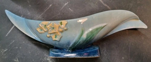 Roseville Pottery Wincraft Art Deco Console Bowl 227-10 Blue