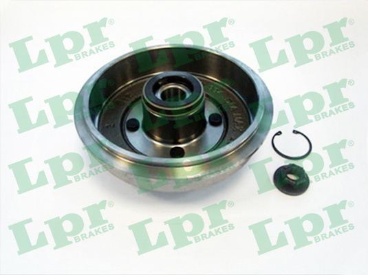 Tambour de frein 7D0644CA LPR pour FORD en fonte noire de 228mm