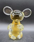 Vintage Murano Art Glass Amber Sommerso Koala Bear Figurine Paperweight 6.5"