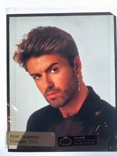 GEORGE MICHAEL - Rare Original Press Photo Transparency by BRAD BRANSON 1983