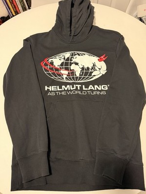 Helmut Lang Hoodie sz Medium As the World Turns Cotton Blend