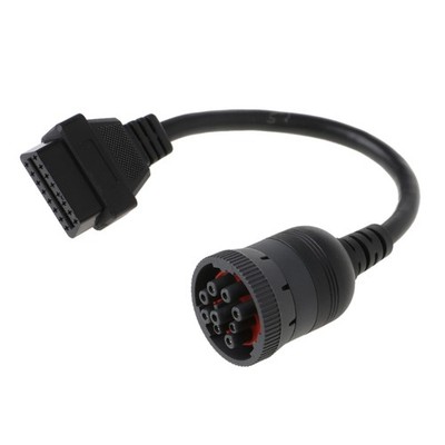 Auto J1939 Deutsch 9 Pin to OBD2 OBD 16 Pin Truck Diagnistic Connector Cable