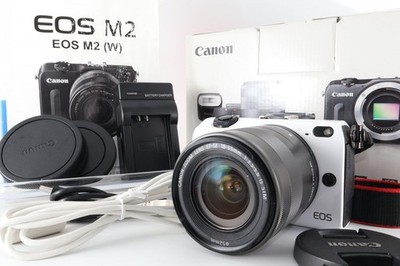 Canon EOS M2 18-55mmレンズキット EF-Sマウントダプタ付き Canon EOS M2 Mirrorless Camera with EF-M18-55mm IS STM Lens Kit