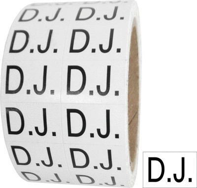 D.J. Labels Stickers .75x.5