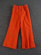 Vintage Retro Original 1970s Kids Long Pants Orange