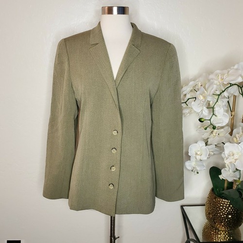 Valentino Boutique / Miss V, Valentino Boutique Women’s Green Blazer Size 10 Vintage