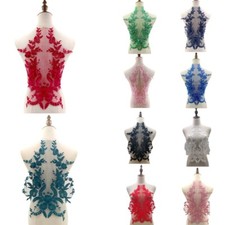 Embroidery Applique Patch Sewing Floral Fabric Lace Trim for Wedding Dress