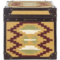 Safavieh Treasures Beige Kilim Square Storage Trunk on sale Safavieh Treasures Beige Kilim Square Storage Trunk on sale