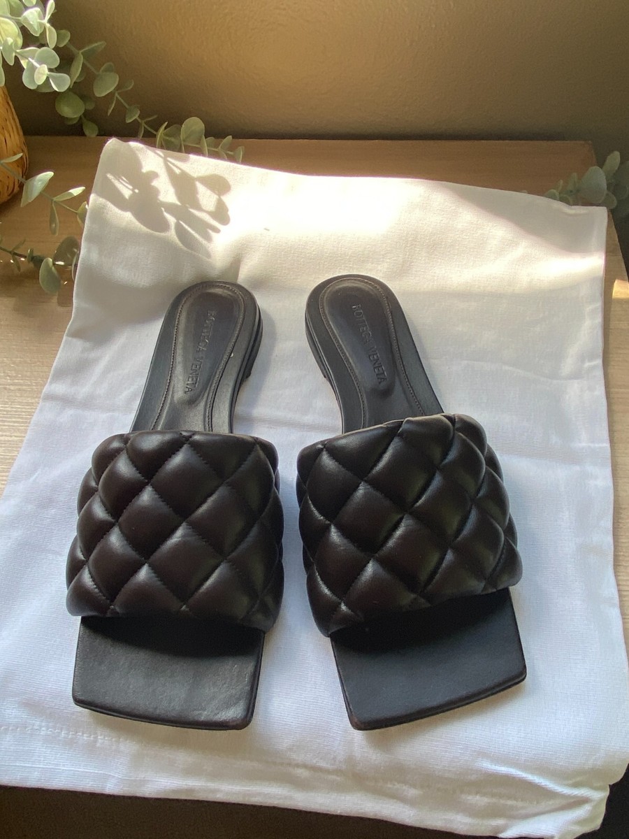 $650 Bottega Veneta LIDO Leather Slip On Slide Sandals Shoes SZ