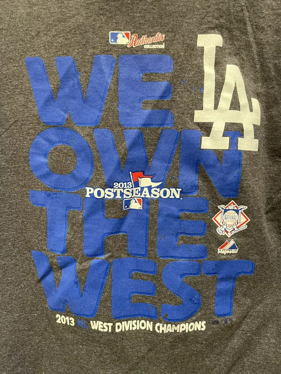 Los Angeles Dodgers We Own The West T Shirt M Medium EUC Majestic Coll  INV308