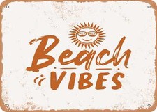METAL SIGN - Beach Vibes - Vintage Look Sign