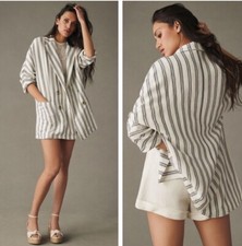 Anthropologie Pilcro Dolman-Sleeve Linen Blend Blazer XXS 148