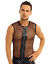 thumbnail 11 - Mens String Mesh Vest Fishnet Zipper Gym Breathable Tank Top T shirt Club wear