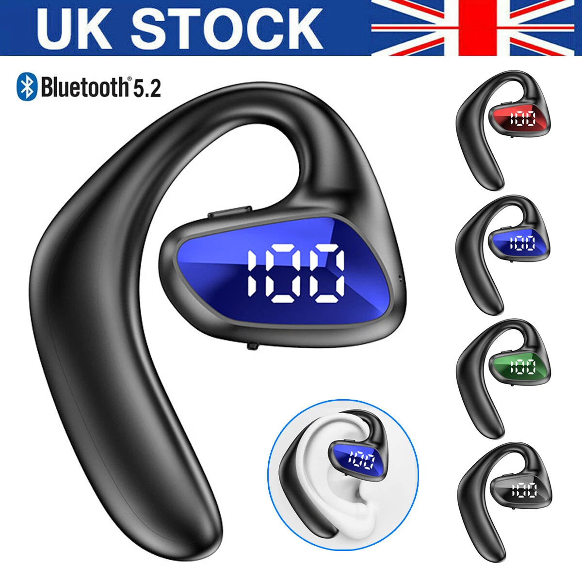 K8 bone conduction earhook wireless bluetooth waterproof earphone clearance